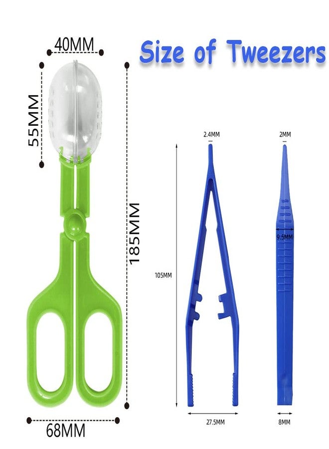 RORANIC Feeding Tongs,Bug Tweezers for Kids Adults, Reptile Feeding Tweezers Long Handle Feeder Tools for Fish Aquariums Reptiles Snakes Lizard Gecko Spider and Bird (Green) - Image 4